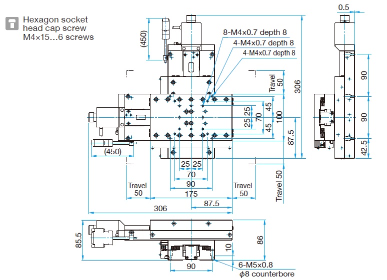 aluminum-crossed-roller-guide-motorized-stage-2-axis-xy