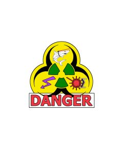 Danger - Hazard - Caution, Collectable Lapel/Brooch Pin
